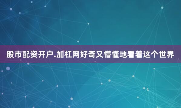 股市配资开户.加杠网好奇又懵懂地看着这个世界